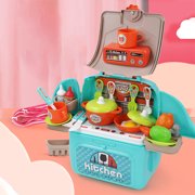 ZZkhGO Kids Kitchen Set, Play Food Pretend Play Toys, Educational Multifunctional Learning Gift for Toddlers Boys Girls