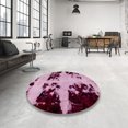 thumbnail image 3 of Ahgly Company Tapis d'Intérieur Carrés Abstraits Roses Abstraits pour Aire, 3 Pieds Carré, 3 of 6