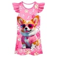 thumbnail image 1 of MIASHUI Chemises de Nuit pour Filles Mignonnes Dessin Animé Sans Manches Pyjama Robe de Nuit Tenue de Sommeil, Rose Vif, 8-9 Ans, 1 of 2