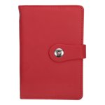 Uxcell 100 Envelope Challenge Binder, A6 PU Leather Savings Challenges Book with Envelopes Money Saving Binder with Horizontal Insert for Office Budgeting Saving Expense, Red