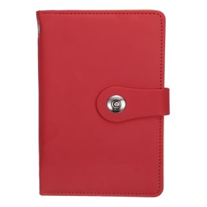 Uxcell 100 Enveloppe Challenge Binder, A6 PU Défis d'épargne en cuir Livre avec enveloppes Binder d'économie d'argent avec insert horizontal pour l'économie de budget de bureau, rouge