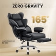 thumbnail image 4 of COOLHUT Large Executive Office Chair with Adjustable Armrests and Footrest, High Back PU Leather Computer Chair with Lumbar Support, for Big and Tall Users, for Home Office or Computer Desk Use, 4 of 8
