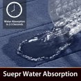 thumbnail image 4 of ORUYROP Memory Foam Bath Mat Large Size, 36 x 24 Inches, Soft and Comfortable, Super Water Absorption, Non-Slip, Thick, Machine Wash, Easier to Dry for Bathroom Floor Rug, Navy Blue, 4 of 7