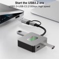 thumbnail image 5 of USB 3.2 Hub USB C Hub USB-C/USB-A to 10Gbps USB 3.2 Mini 4 Port USB Hub 2xUSB3.2+2xUSB-C3.2 Docking Station USB Adapter, 5 of 5
