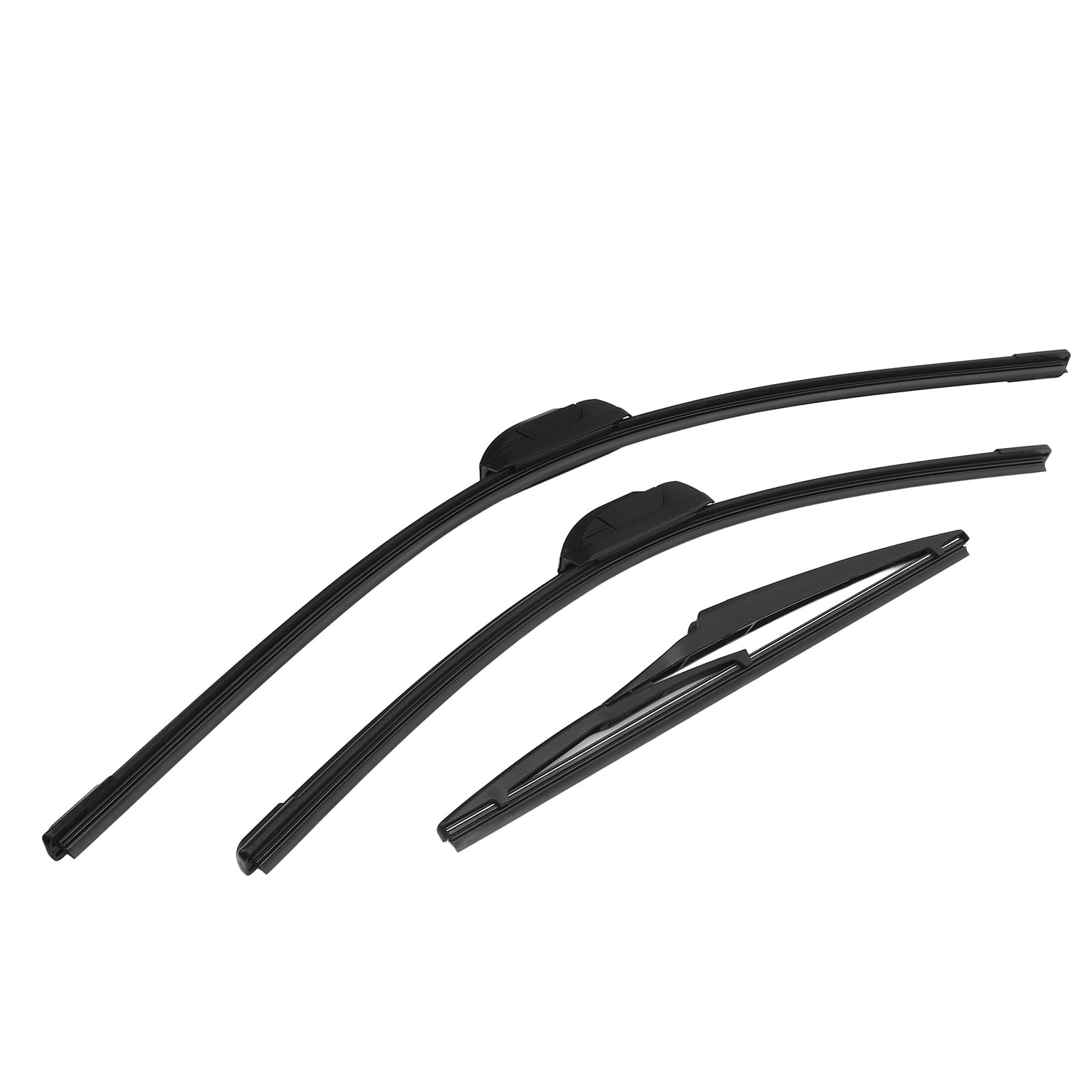 3 Piece Wiper Blades, Exceptional Durability Windshield Wiper Blades Set 24in 17in 12in  for Mirage 2014-2020