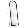 thumbnail image 3 of HOMCOM 64" x 21" Full Length Mirror, Arched Full Body Mirror, Brown, 3 of 10
