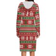 thumbnail image 4 of TIMIFIS Robe Chandail à Capuche Longue Décontractée pour Femme, Robe de Noël Laide, Robe à Capuche Légère à Manches Longues avec Poche, 4 of 6