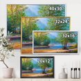 thumbnail image 4 of Designart Green Trees By The Riverside FLOAT FRAME WALL ART, 4 of 4