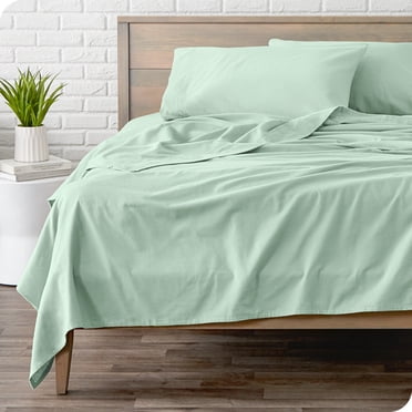 Bare Home Flannel Sheet Set - 100% Cotton - Deep Pocket - Twin XL, Mint, 3-Pieces