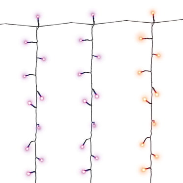 Way to Celebrate Halloween 150-Count Battery Operated Color Changing 8-Function LED Garland Wire Lights, Indoor/Outdoor