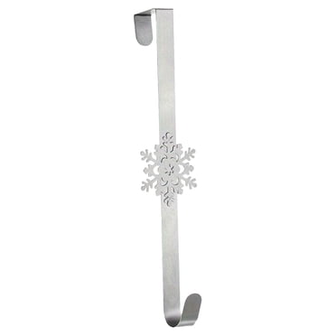 Harpily Porte-couronnes Crochet sur Porte Porte-Couronnes Crochets de Couronne en Métal sur la Porte Porte-Couronnes par-Dessus la Porte en Métal Crochets Saisonniers pour l'Automne Décoration de Couronne de l'Action de Grâce Taille Unique Argent