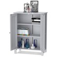 thumbnail image 4 of Patiojoy Bathroom Storage Cabinet Floor Storage Freestanding Organizer Cabinet Gray, 4 of 6
