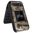 thumbnail image 4 of Case for Nokia 2760 2780 Flip Phone, Nakedcellphone [Outdoor Camouflage] Slim Hard Shell Protector Cover with Grid Texture - Tree Leaf Real Woods Camo Design, 4 of 7