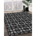 thumbnail image 3 of Ahgly Tapis Rond Lavable en Machine Intérieur Transitionnel Gris Minuit, 7 Pieds Rond, 3 of 7
