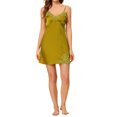thumbnail image 1 of INSPIRE CHIC Nuisette d'Été en Satin pour Femme Aguichant Lingerie Robe Jaune G, 1 of 6