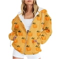 thumbnail image 1 of Chandails à Capuche Zippés pour Femmes Rabais de 50 % en Liquidation Blouse Imprimée Mode Hauts à Manches Longues Chandail Poches à Capuche, 1 of 9