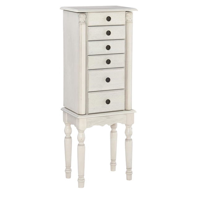 Audrey Jewelry Armoire, Off-White