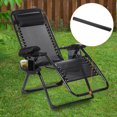 thumbnail image 4 of Uxcell Zero Gravity Chair Non Slip Foot Rest Cushion Padding for Anti Gravity Chair Black 2 Pack, 4 of 6