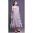 thumbnail image 2 of Bimba Nuisettes en Coton Imprimé Roses Florales Violet Pâle et Renoncules pour Femmes Robe Sans Manches Tenue de Nuit Robe Maxi XXX-Large, 2 of 6