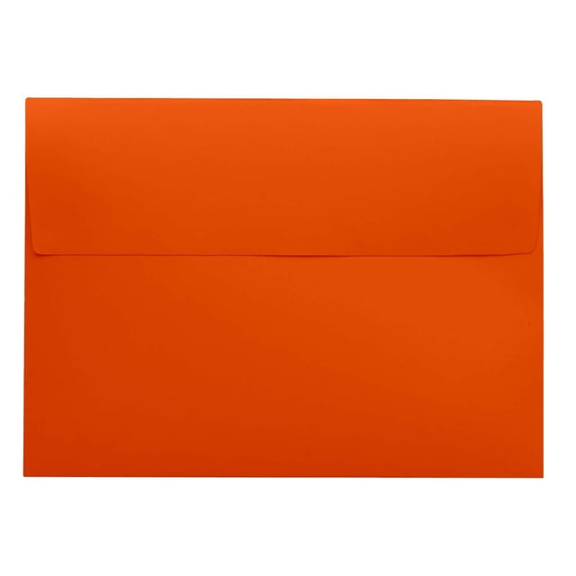 Darling Souvenir Enveloppes d'Invitation à Rabat Droit, 5.25 x 7.25 Pouces, Orange, 25 Unités