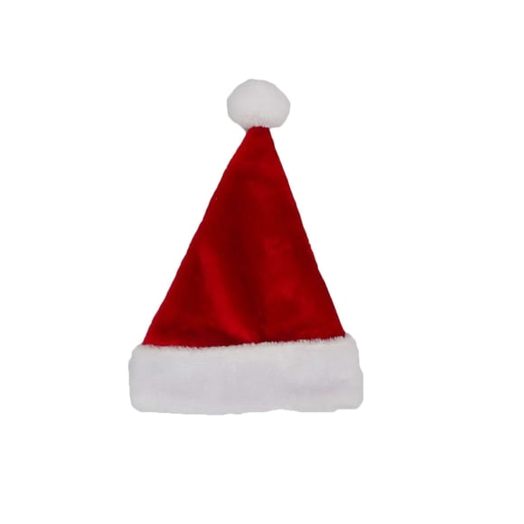 Chapeau de Père Noël en peluche moyenne, 12 pouces Largeur, couleur rouge