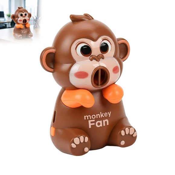 Outdor Ventilateur Refroidisseur de Tasse Petit Ventilateur pour Gobelet d'Eau Mignon en Forme de Singe Soufflage d'Air Refroidissement Rapide Ventilateurs Fixation sur Ventilateurs Alimentaires Refroidisseur de Café Singe pour Tasse Boissons Chaudes B