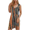 thumbnail image 2 of Ovzne Robes d'Été pour Femmes 2025 Robe de Plage Robe de Printemps et d'Été pour Femmes Vacances Boutonnée Col en V à Bretelles Robe Haut Robe de Printemps Imprimée Liquidation, 2 of 7