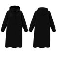 thumbnail image 2 of IMENGL Robe Longue à Capuche Automne Couleur Unie, Noir 2TG, Taille M-5TG, 2 of 3