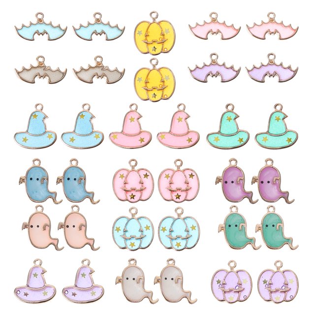 34 Pcs Halloween Style Pendentif Pendentif Pendentif Fabrication de Bijoux (Style Mixte)