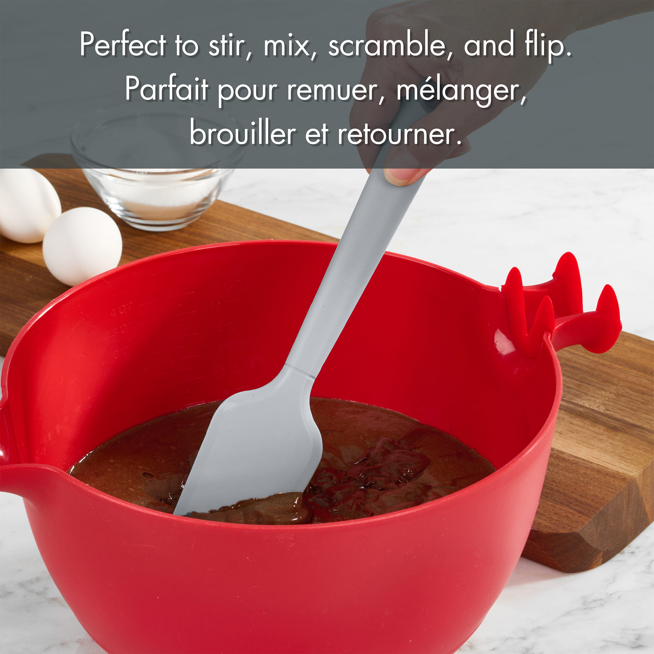 Spatule en Silicone Mainstays, Gris