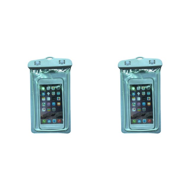 Transemion Waterproof Underwater Case Cover Bag Dry Pouch for Mobile Phone white 2Set