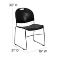 thumbnail image 2 of Flash Furniture Hercules Series Capacity Black Ultra Compact Stack Chair with Chrome Frame, 2 of 9