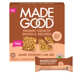 MadeGood Organic Crunchy Granola Squares Cannelle douce & Sel de mer 5 barres