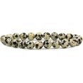 thumbnail image 1 of Bracelet Extensible Unisexe en Perles Rondes 8 mm en Jaspe Dalmatien Naturel, 1 of 5