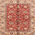 thumbnail image 1 of Ahgly Company Tapis d'Intérieur Carrés Abstraits Rouges Abstraits pour Aire, 3 Pieds Carré, 1 of 6