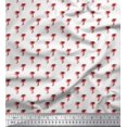 thumbnail image 1 of Soimoi Tissu Georgette Rouge Moss Imprimé Palmier Tissu au Mètre 42 Pouces de Large, 1 of 5