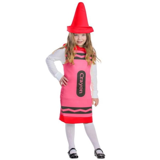 Costume de Craie de Cire Rouge - Taille g (12-14) par Dress Up America, Comprenant une Tunique Rouge avec des Craies de Cire Noirs et un Chapeau Assorti en Forme de Cône. Fait de 100 % polyester, Il Est Infroissable, à Séchage Rapide et durable. Idéal pour l'Halloween, les Fêtes d'Enfants Ou les Déguisements Toute l'Année.