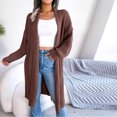 thumbnail image 1 of Cardigan pour Femmes Mode Automne Hiver Col à Revers Long Cardigan Chandail Manteau Hauts en Liquidation, 1 of 8