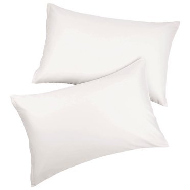 PiccoCasa Pure Cotton Pillowcases 2 Pcs Soft with Zipper Isabelline King