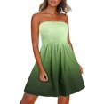 thumbnail image 1 of Birdeem Womens Summer Boho Style Gradient Dress Sleeveless One-Shoulder Dress, 1 of 1