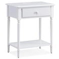 thumbnail image 1 of Leick Home Coastal Notions Table de Nuit en Bois Orchidée, Blanc, 1 of 11