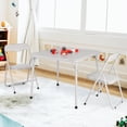 thumbnail image 2 of Bingirl Foldable Table with 2 Upholstered Chairs and Cushioned Seats - Beige, 2 of 8
