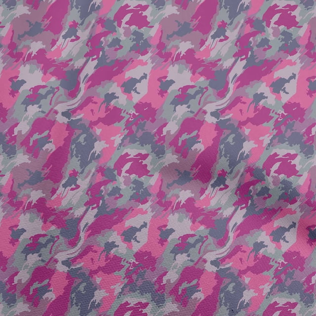 oneOone Georgette Viscose Pink Fabric Abstract Dress Material Fabric Print Fabric By The Yard 42 Inch Wide