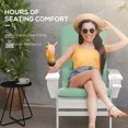 thumbnail image 4 of Outsunny Coussin de Chaise Adirondack d'Extérieur avec Attaches au Dossier, Vert, 4 of 10