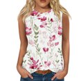 thumbnail image 1 of LSLJS Fashion Women Sleeveless Printed Garment Comfortable Breathable V-Neck Blouses Tops, Womens Tank Tops, 1 of 4