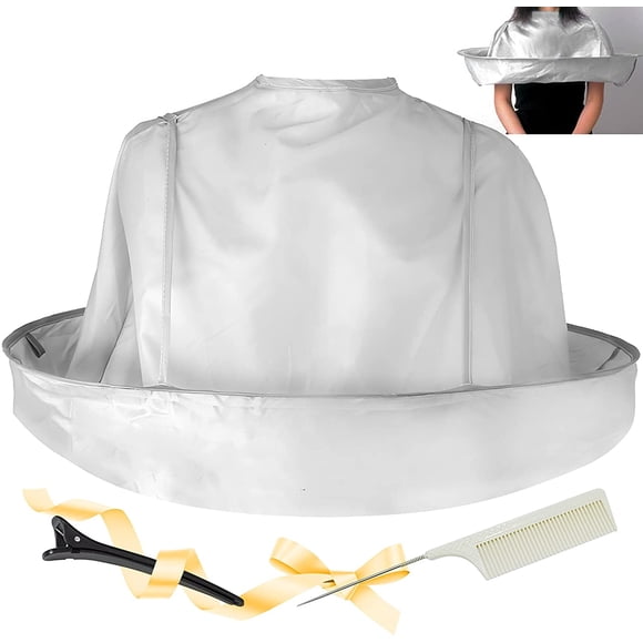 Hair Cutting Cape Barber Cloak Hairdressing Cape Waterproof Beard Shaving Apron with Flexible Self Adhesive Velcro Fastener, Hair Cutting Accessories for Hairdresser Barber Salon with Free Tail Comb
