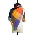 thumbnail image 1 of Up to 65% off Ladies Scarf Striped Color Plaid Shawl Elegant Ladies Style Warm Comfortable And Winter Scarf Fashionable Scarf on Clearance, 1 of 6