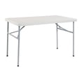 thumbnail image 1 of 4' Resin Multi-Purpose Folding Table in Light Gray Resin, 1 of 4