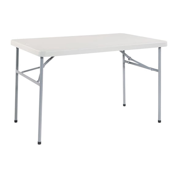 4' Resin Multi-Purpose Folding Table in Light Gray Resin