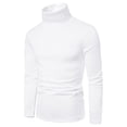 thumbnail image 2 of RKSTN Long Sleeve Tee Shirts for Men Turtleneck Solid Color Tops Fall Winter Soft Stretch Bottoming Blouse Tops, 2 of 6
